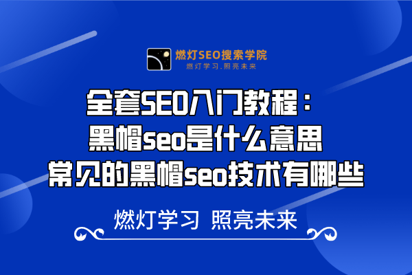 6、黑帽seo是什么意思,常见的黑帽seo技术有哪些